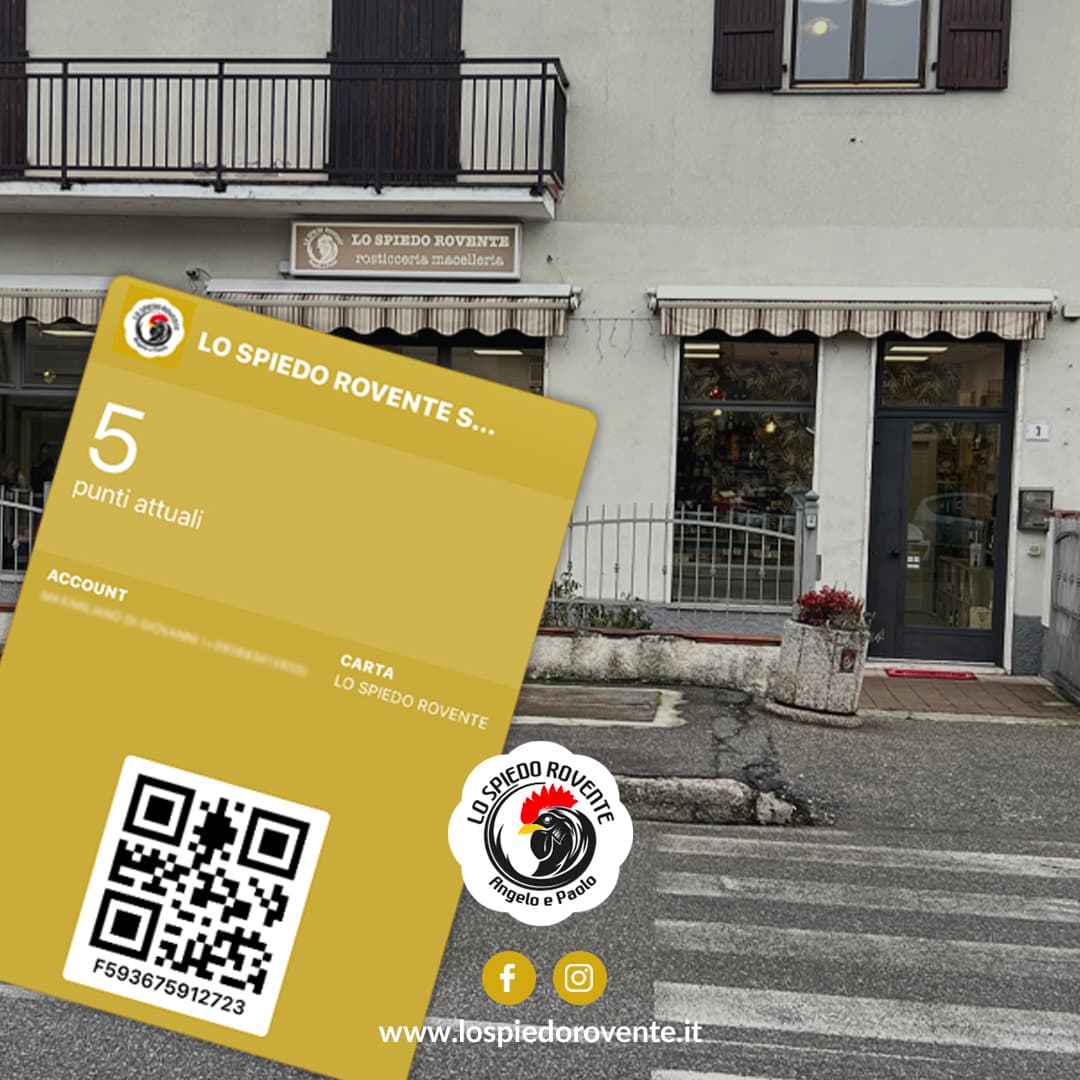 fidelity card digitale - lo spiedo rovente, peschiera borromeo