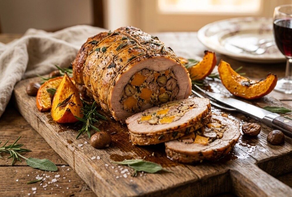 Arrosto farcito zucca e castagne: ricetta d'autunno