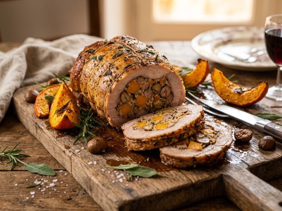Arrosto farcito zucca e castagne: ricetta d'autunno